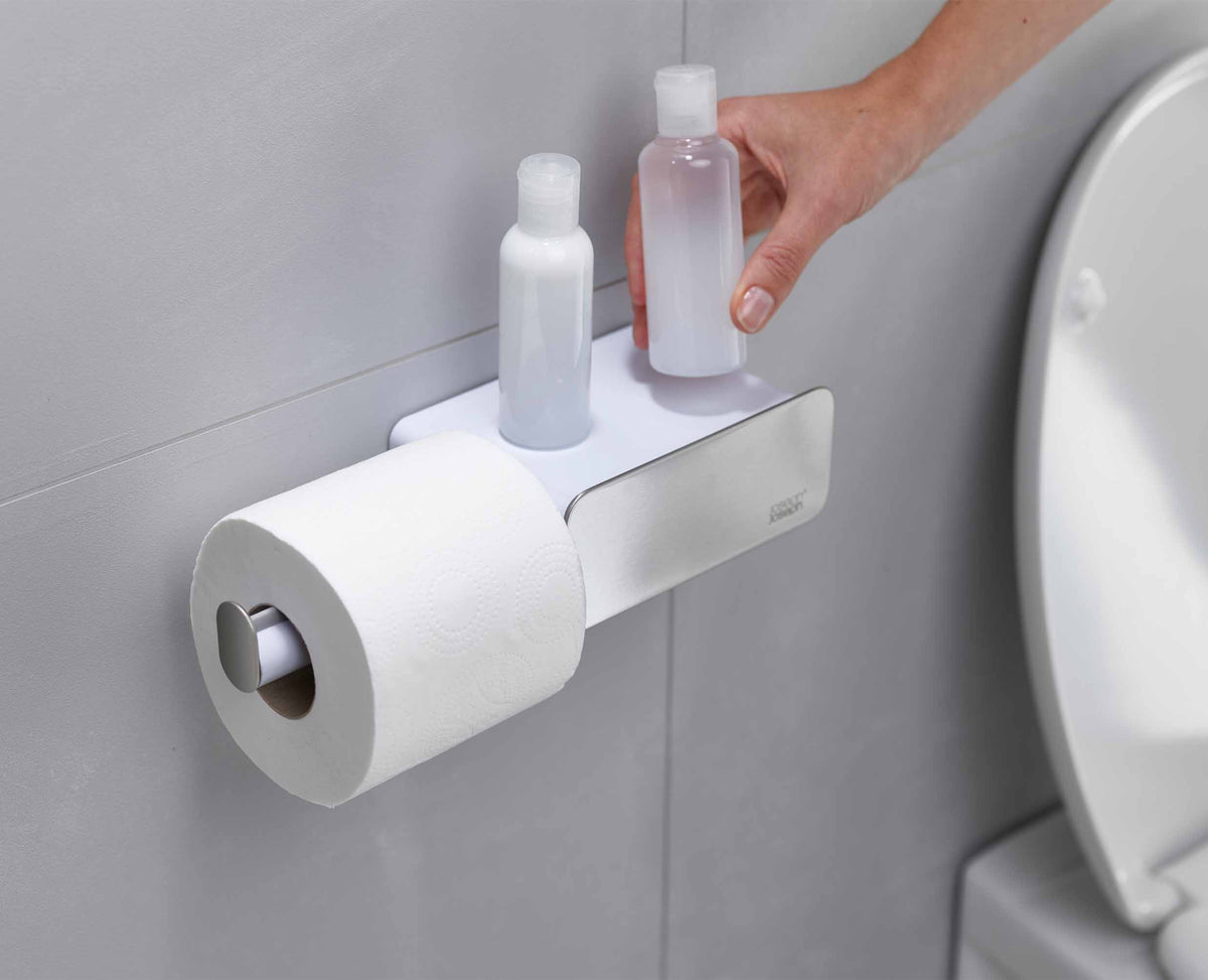 Joseph Joseph EasyStore™ Stainless-steel Toilet Roll Holder With Drawer