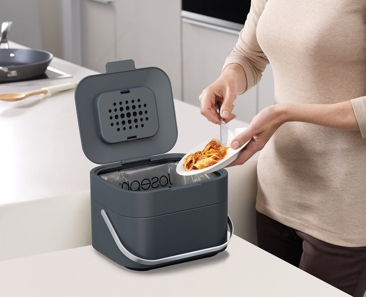 Joseph Joseph Stack 4L Gray Food Waste Caddy Starter Set