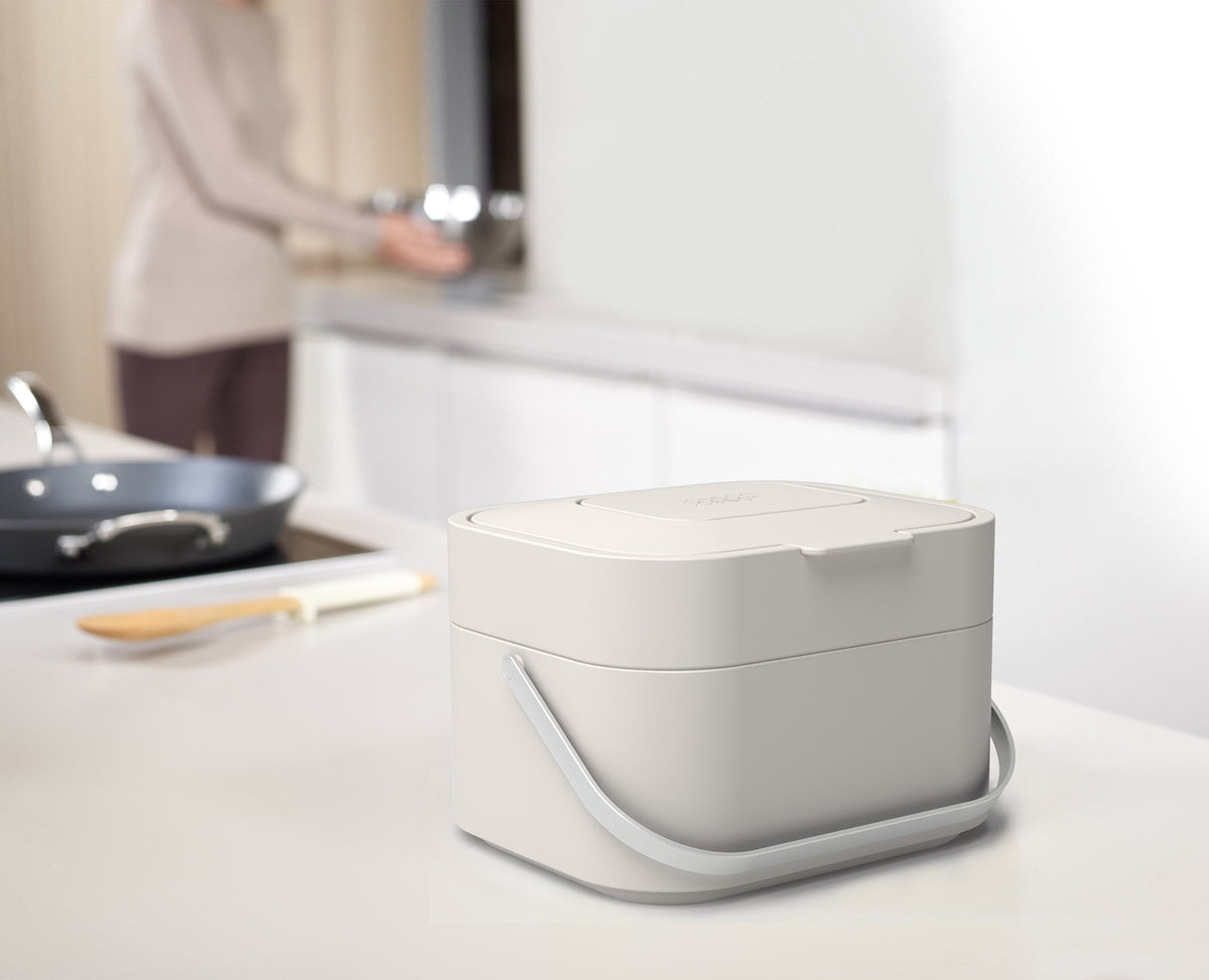 Joseph Joseph Stack 4L Stone Food Waste Caddy Starter Set