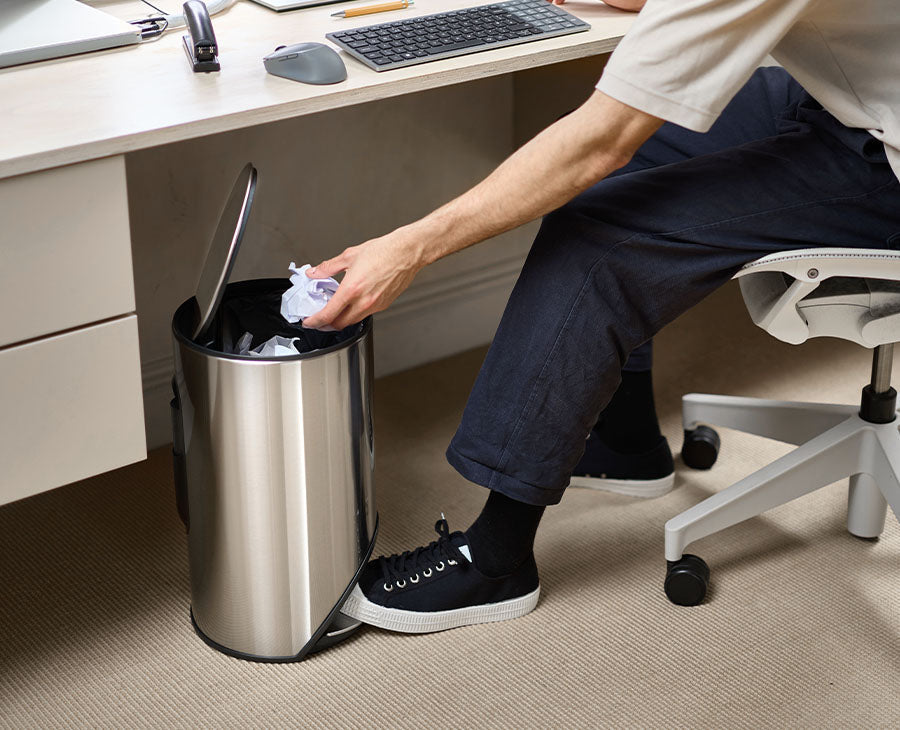 Joseph Joseph Arc™ 10L Easy-push Stainless-steel Pedal Trash Can