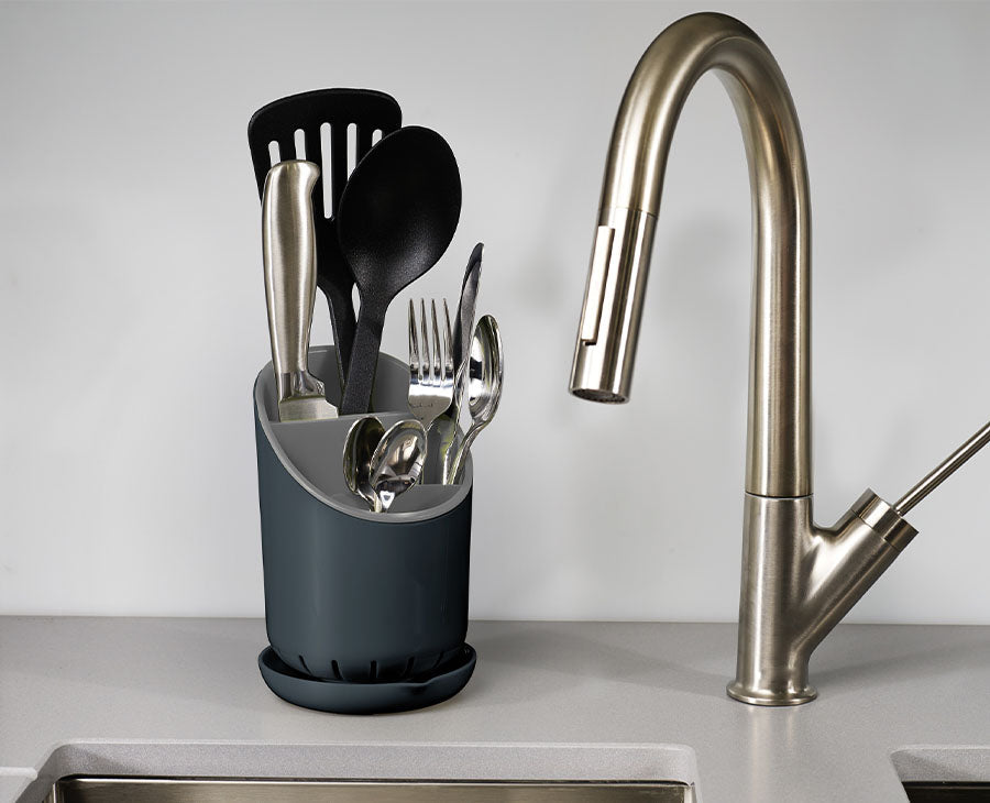 Joseph Joseph Dock™ Grey Cutlery Drainer